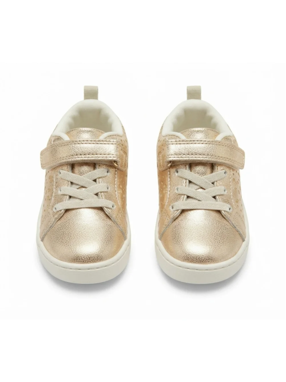 Girls Carter's Perrie gold metallic cut-out sneakers Size 7C